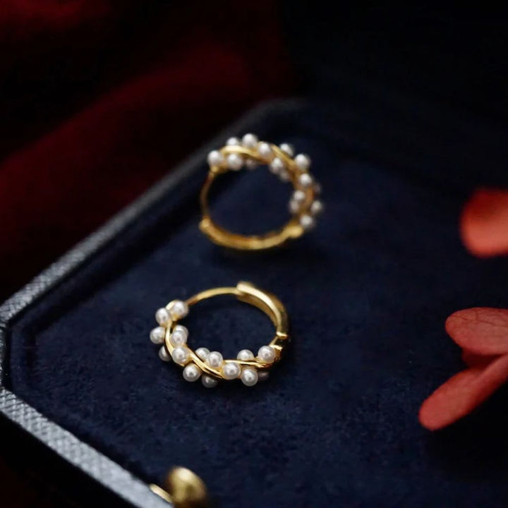 Torsadé Perles Boucles d'Oreilles (Paire)