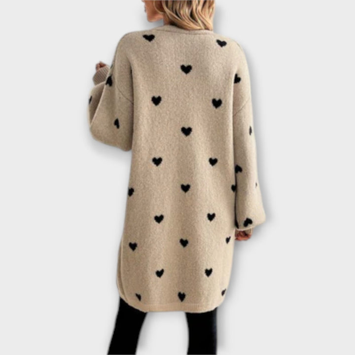 Julia - Cardigan à motif de cœurs
