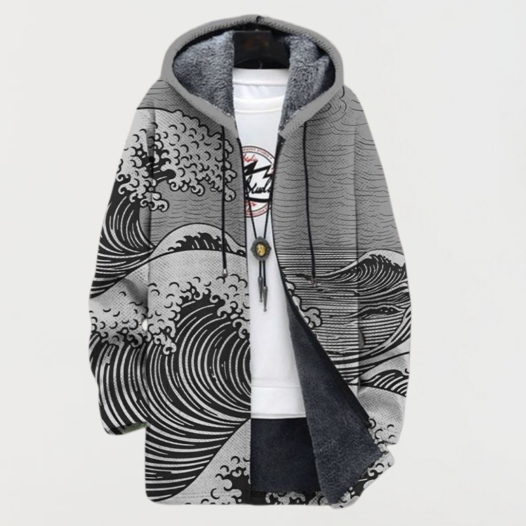 Manteau à motif ondulé
