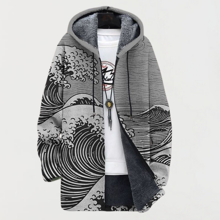 Manteau à motif ondulé