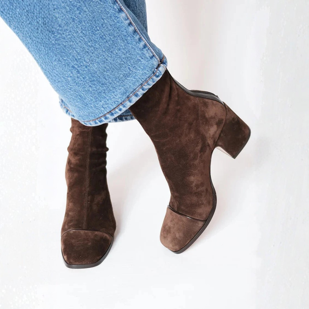 CAPUCINE | Bottines en Suède Élégantes