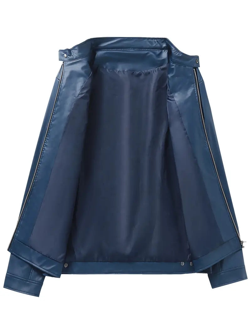 Piers – Veste de Moto en Cuir Synthétique