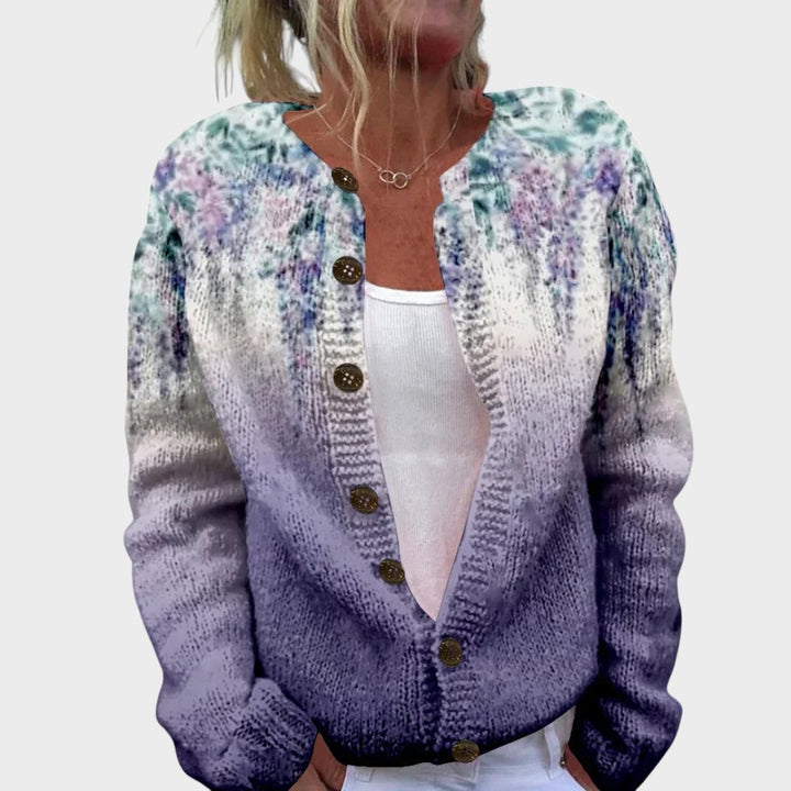 Inês - Cardigan fleuri d'automne