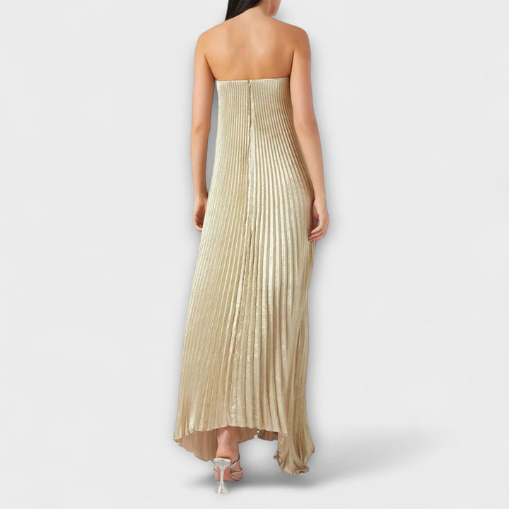 Michelle - Robe Maxi Coeur en fleur orange