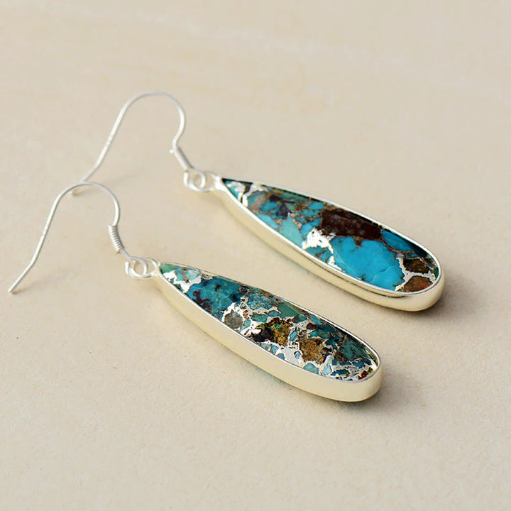 Boucles d'oreilles en Jaspe Turquoise Chic