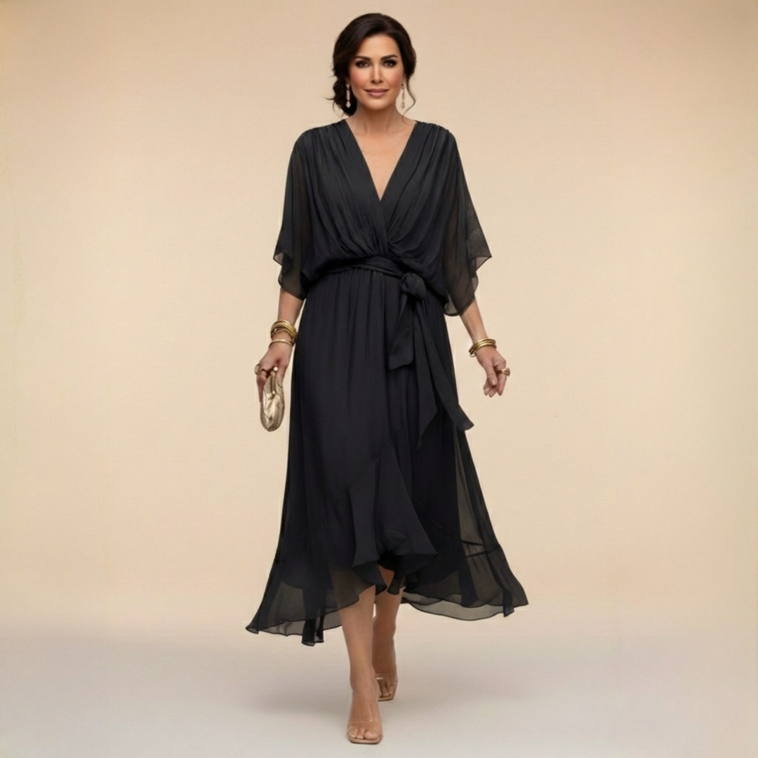 Serena™ | Robe fluide à décolleté en V d'une élégance éthérée