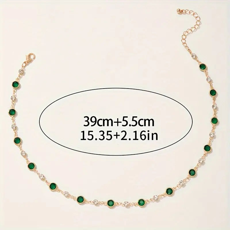 Collier Pendentif Émeraude Verte