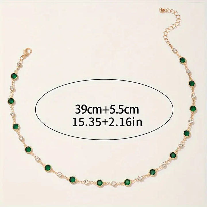 Collier Pendentif Émeraude Verte