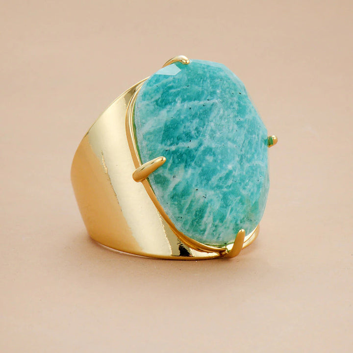 Anneau de Déesse Bleue en Amazonite