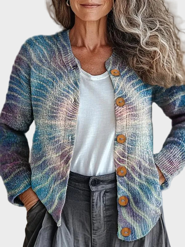Roswyn™ - Cardigan Douillet à Motif Harmonieux