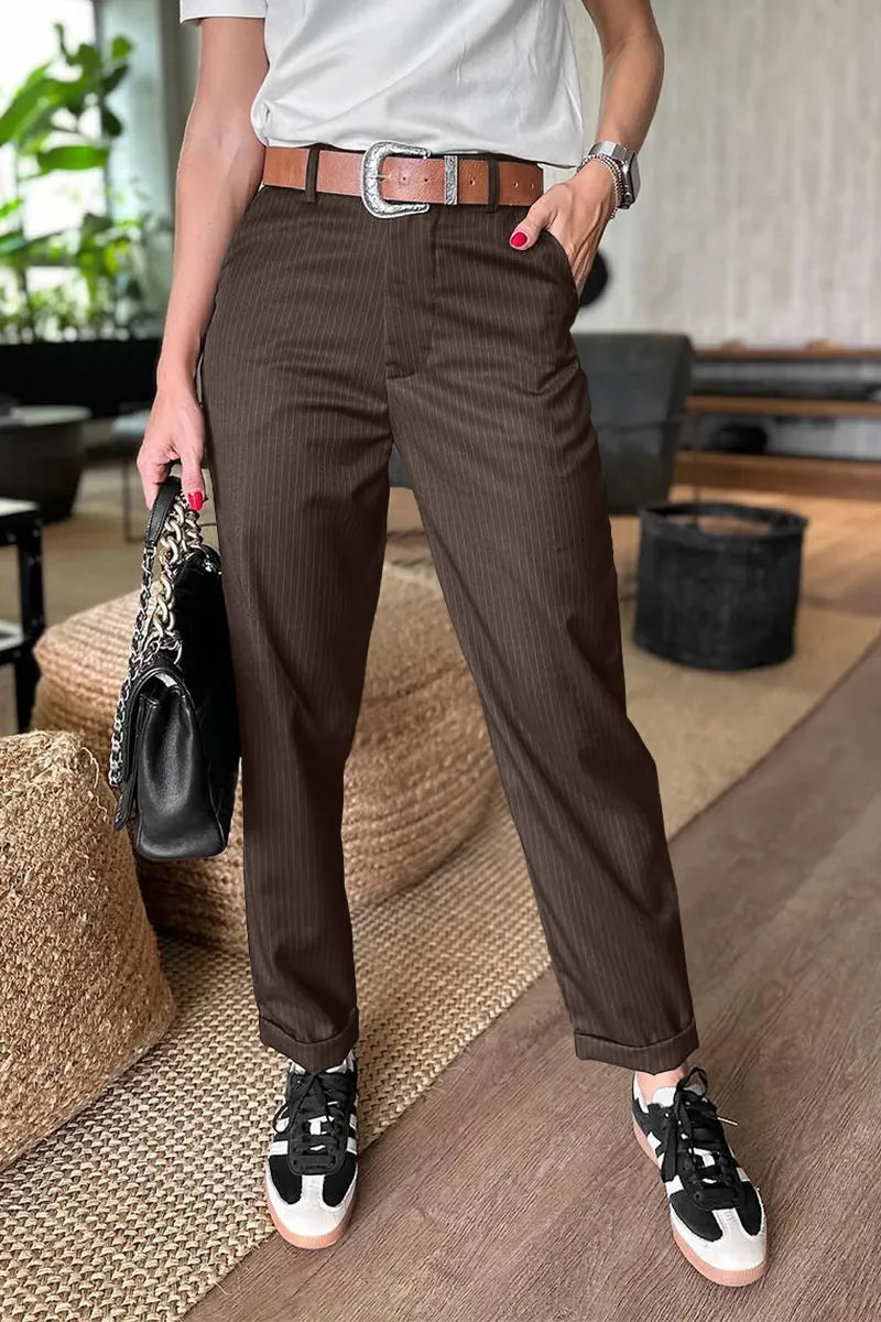 MATHILDA | PANTALON ÉLÉGANT ET FLATTEUR AVEC RAYURES