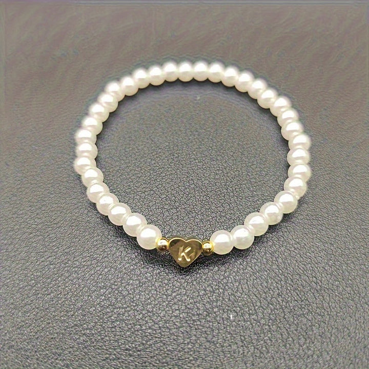 Bracelet Chic avec Initiale en Forme de Cœur (A–Z)