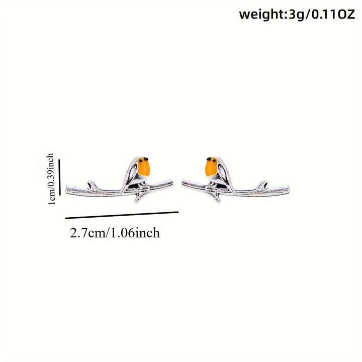 Boucles d'oreilles Cartoon Oiseau