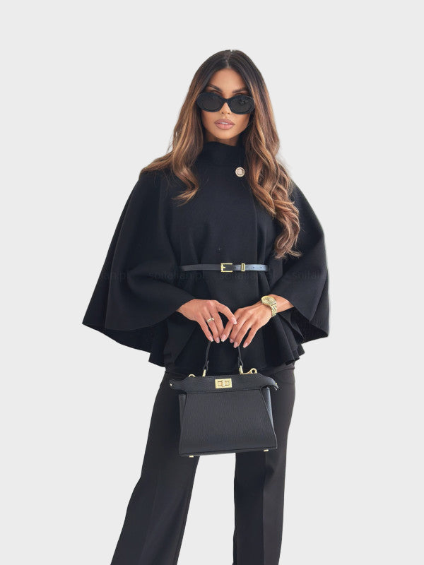 Selviora – Veste élégante avec des manches papillon et une ceinture