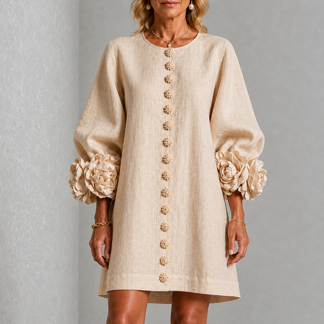 Lola | Robe mini à imprimé floral et fermeture à boutons