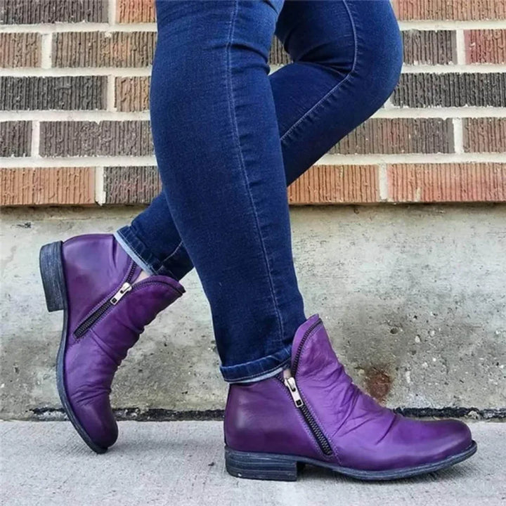 Bottines Orthopédiques en Cuir avec Zip