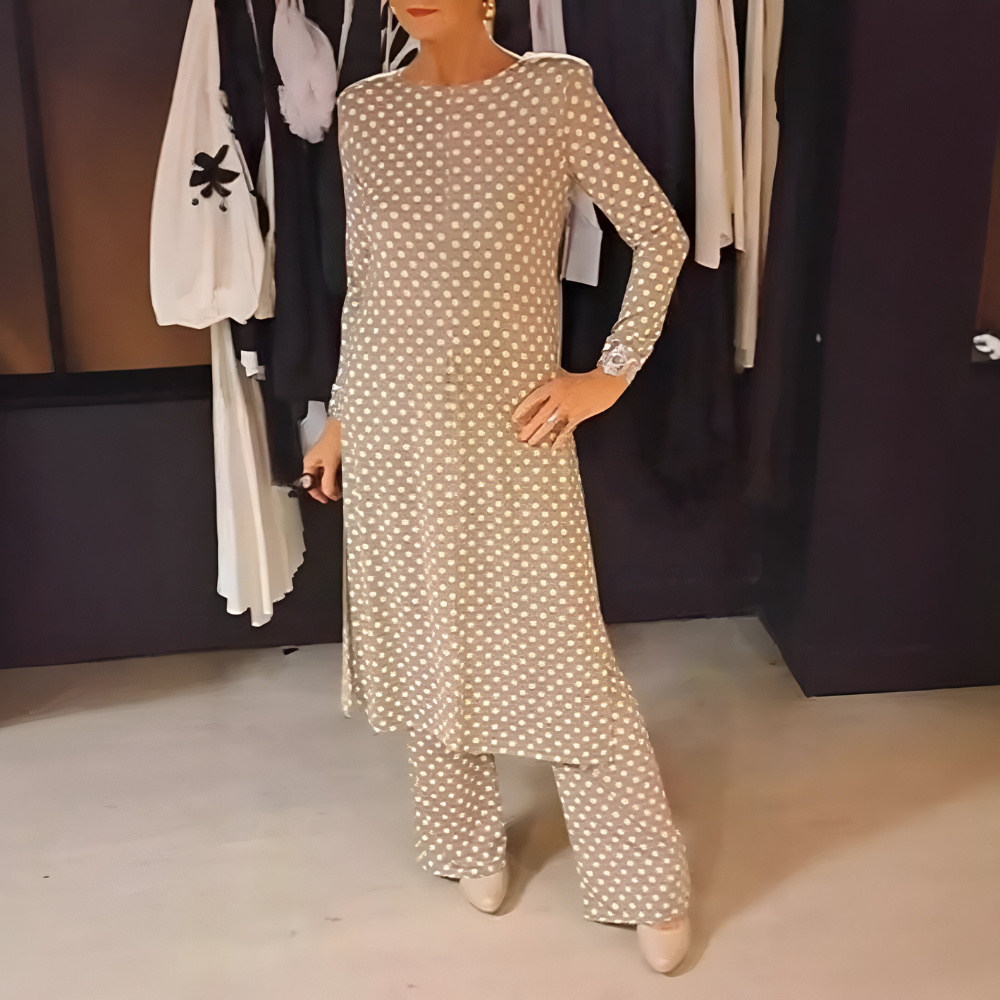 Jeanne™ | Ensemble Deux Pièces à Motif Pois Enjoués