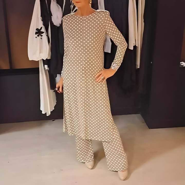 Jeanne™ | Ensemble Deux Pièces à Motif Pois Enjoués