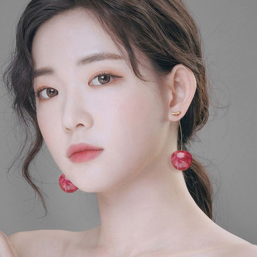 Pink Cherry Earrings (Pair)