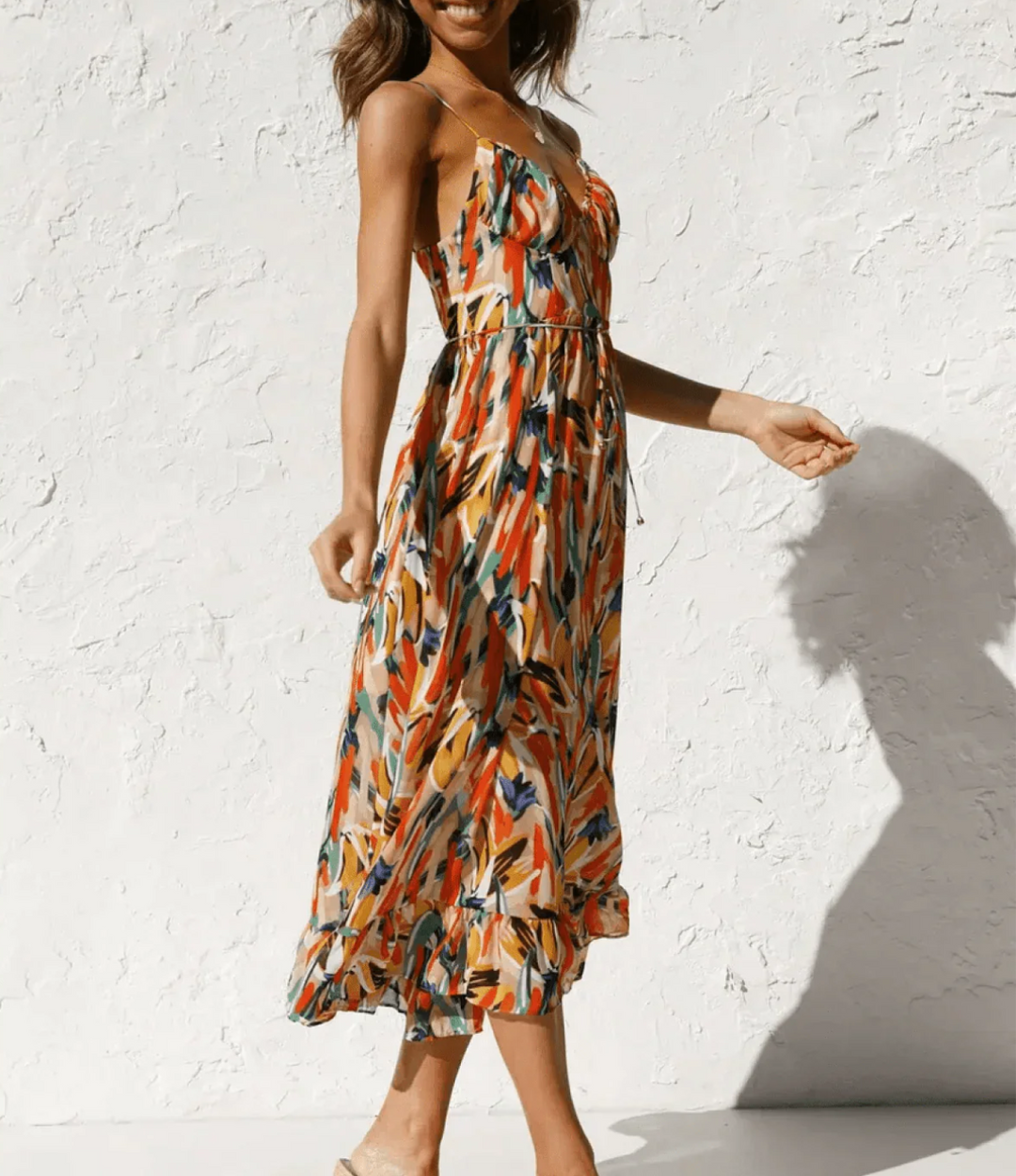 La Scintilla | Robe Midi Couleur Éclatante