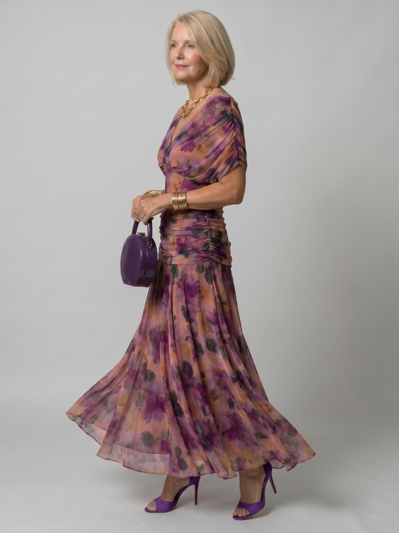 Calen | Robe Midi Décontractée à Épaules Nues