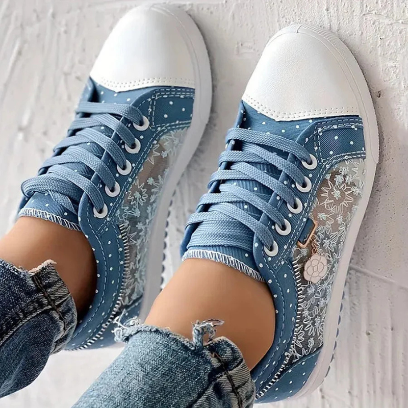CARO | BASKETS ÉLÉGANTES POUR FEMMES AVEC DÉTAILS FLORAUX
