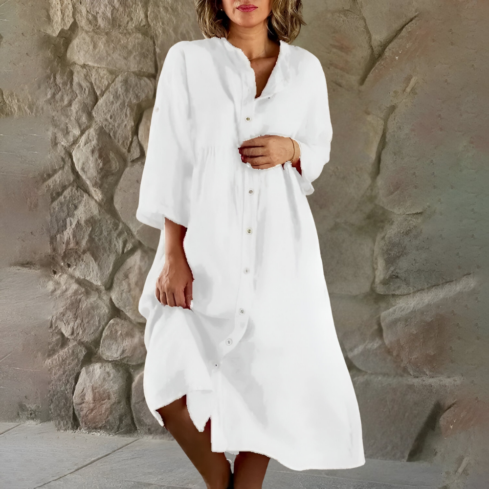 Isa™ | Chemise-robe en coton-lin