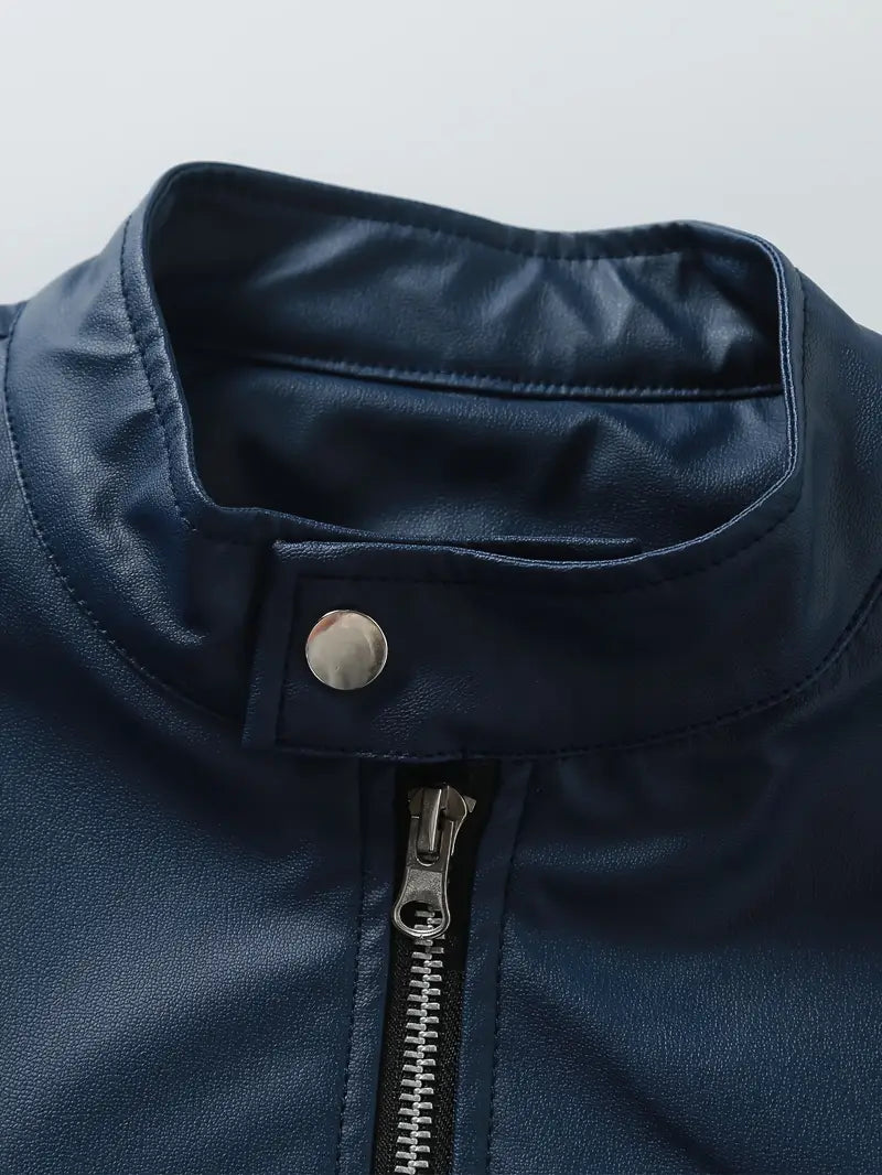 Piers – Veste de Moto en Cuir Synthétique