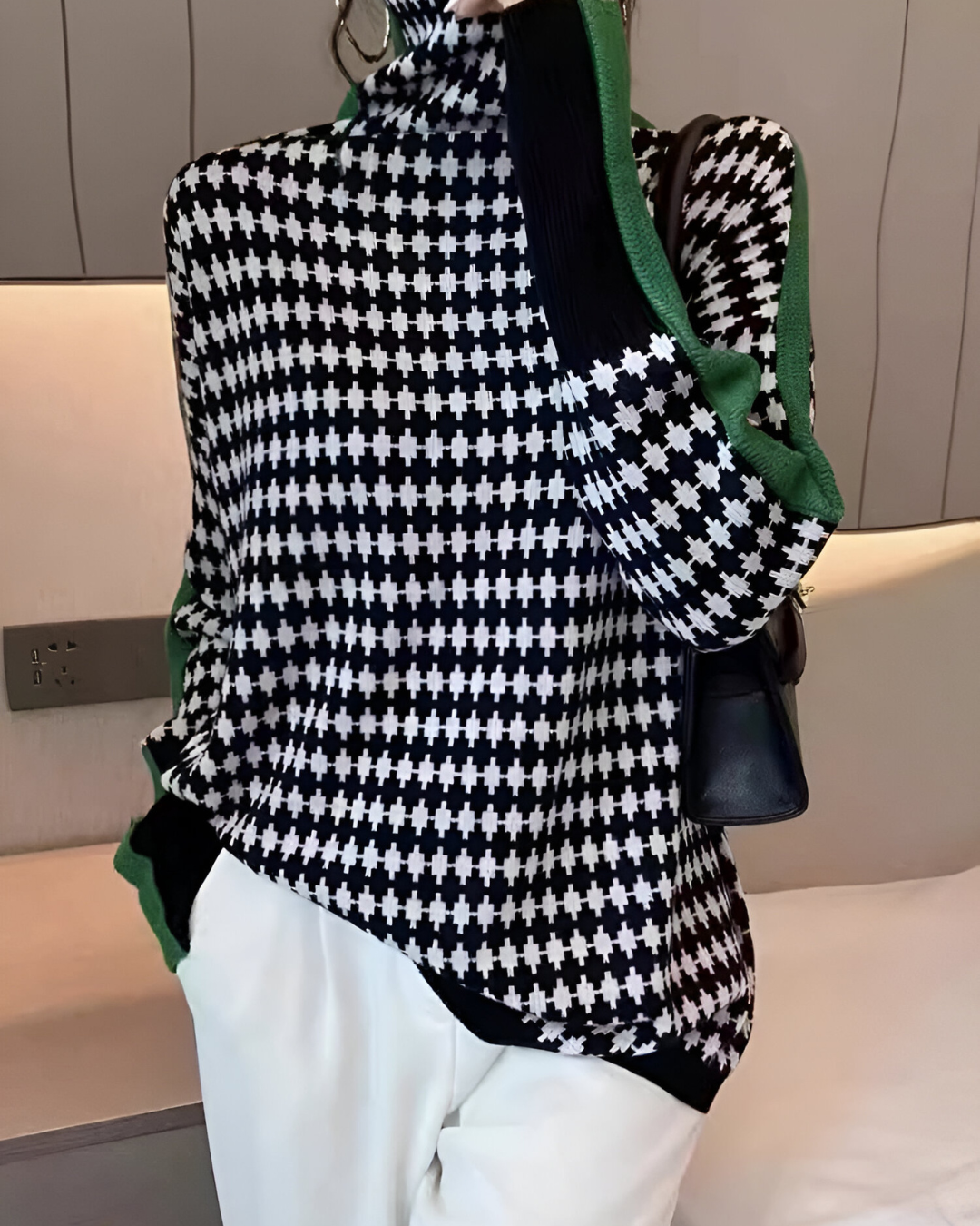 Vera™ | Pull à col haut avec motif en losanges