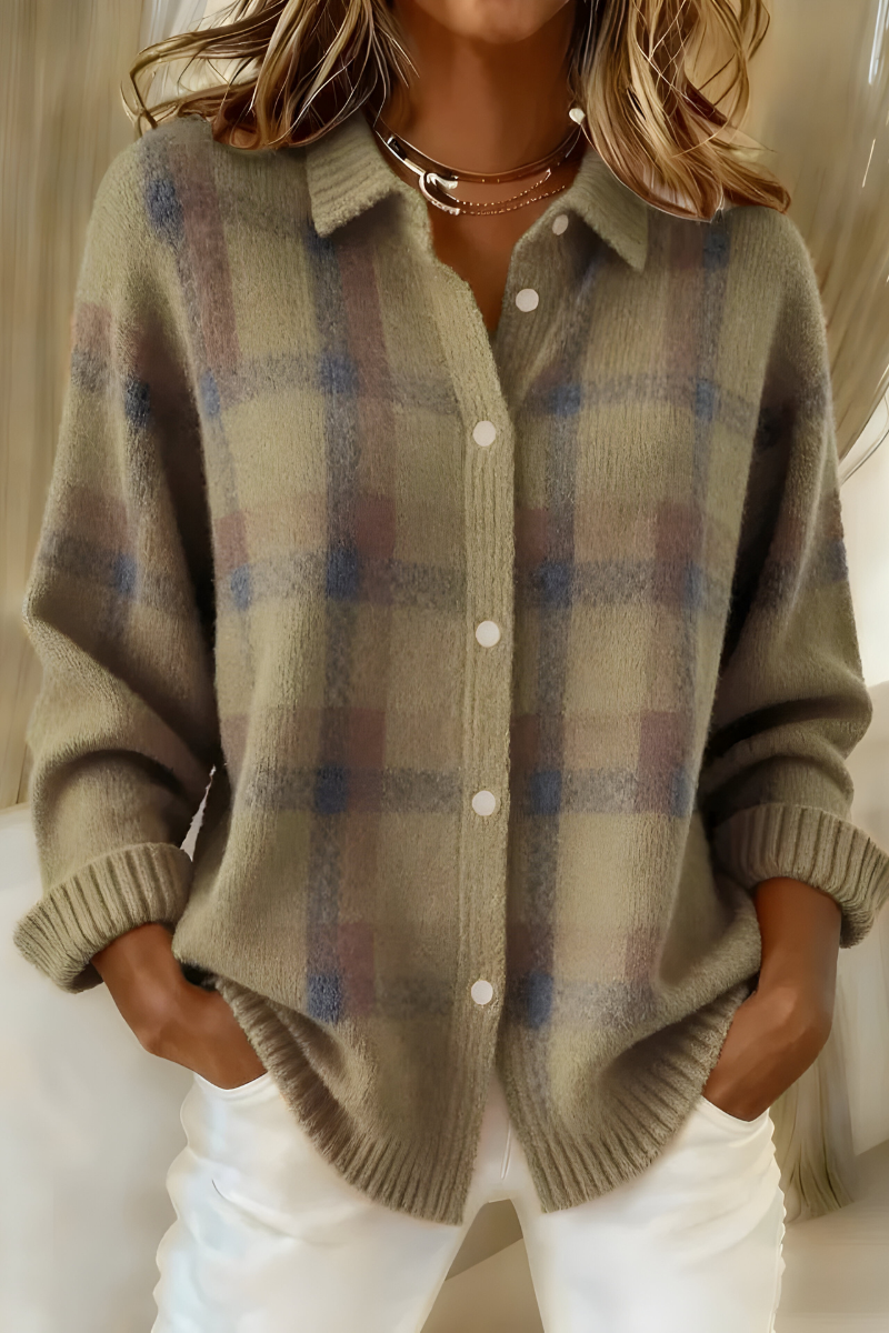 Fiammetta | Cardigan en Maille à Carreaux