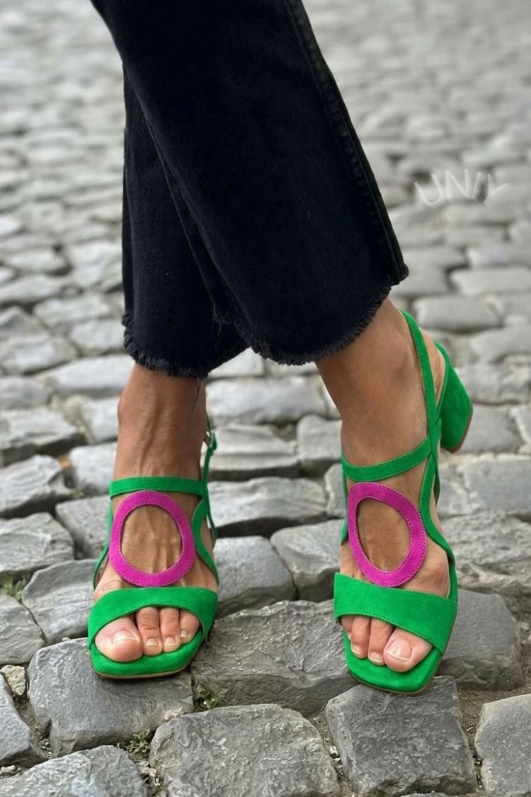 Sandales Valentina avec détail décoratif rond