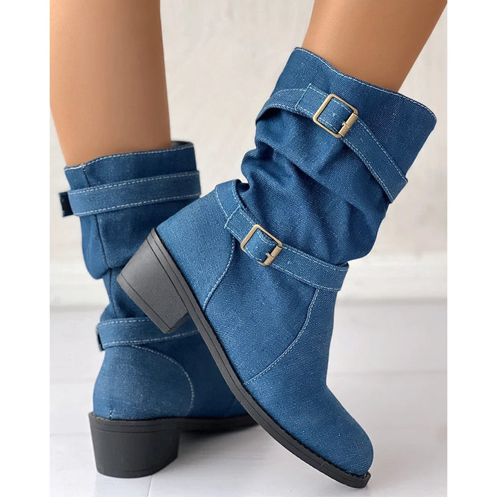 Denim Rodeo Ankle Boots