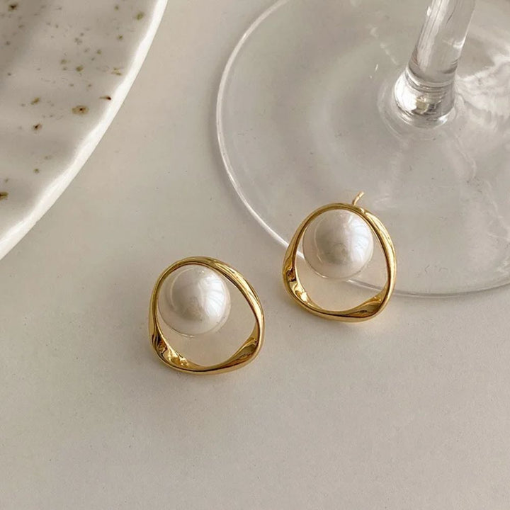 GRANDE PERLE BOUCLES D'OREILLES (PAIRE)