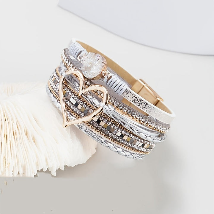 Bracelet en Cuir Multicouche Boho