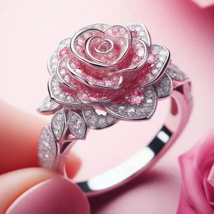 Bague Fleurie Exotique en Argent