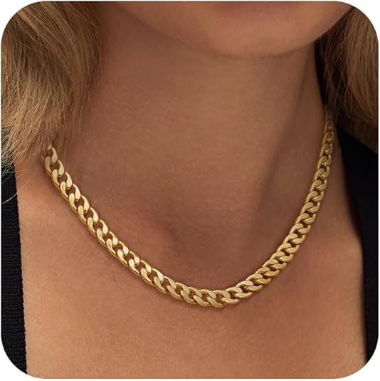 Collier chunky avec maillons cubains
