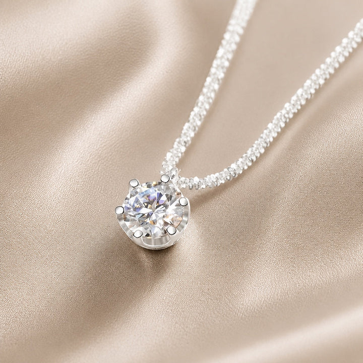 Collier Éternité avec Zircons en Or Blanc