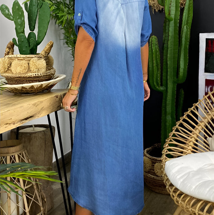 Ilsé™ | Robe d'été en denim à décolleté en V