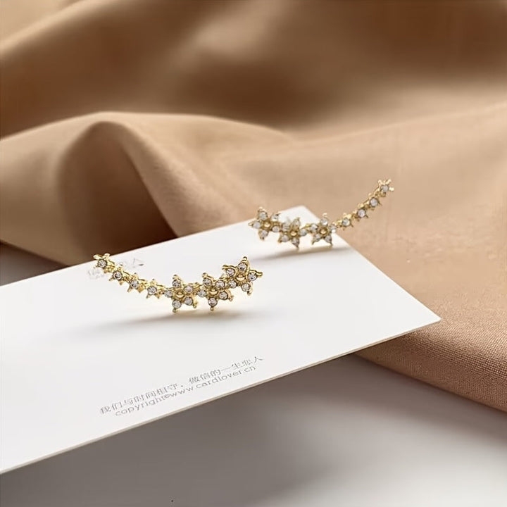 Boucles d'oreilles intemporelles en fleurs