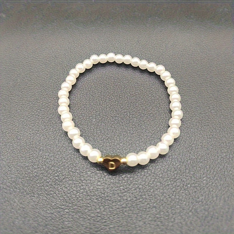 Bracelet Chic avec Initiale en Forme de Cœur (A–Z)
