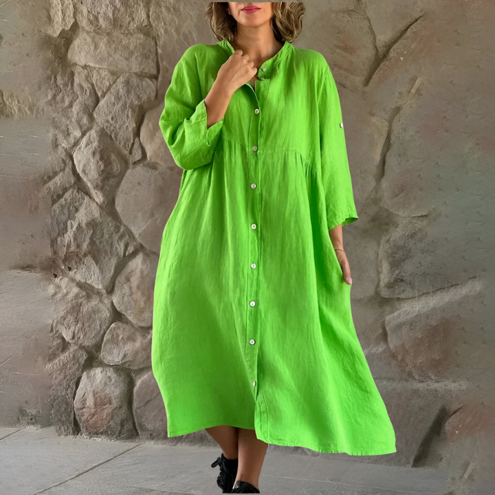 Isa™ | Chemise-robe en coton-lin