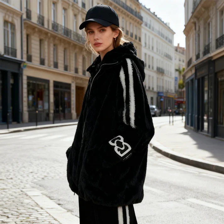 Ainoa | Veste casual avec capuche et fermeture éclair