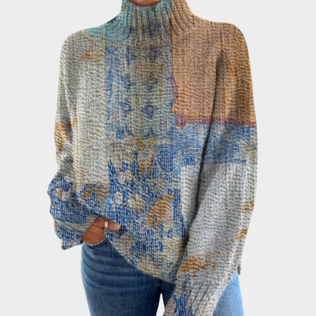 Noélia - Pull artistique tricoté