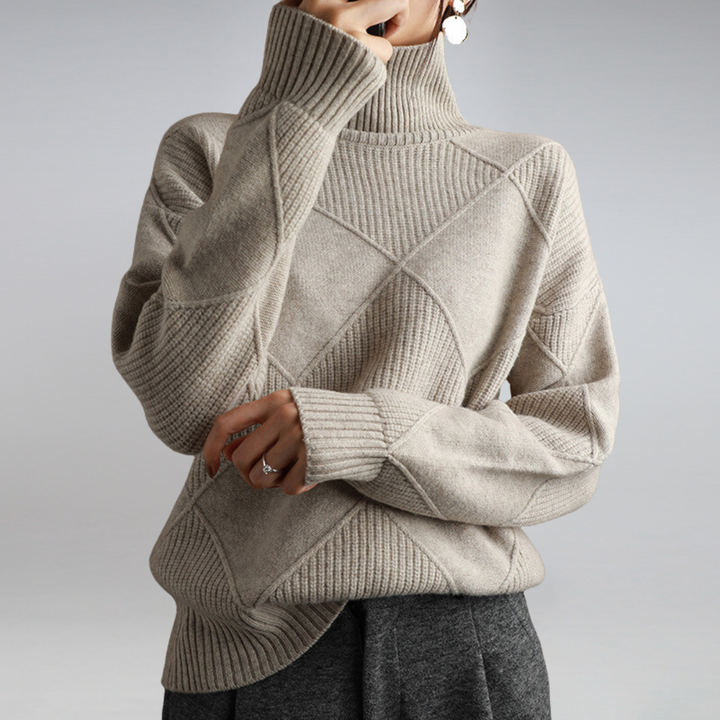Ilse™ - Pull col roulé en cachemire