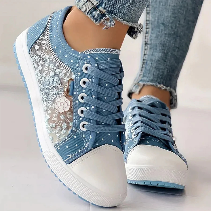 CARO | BASKETS ÉLÉGANTES POUR FEMMES AVEC DÉTAILS FLORAUX