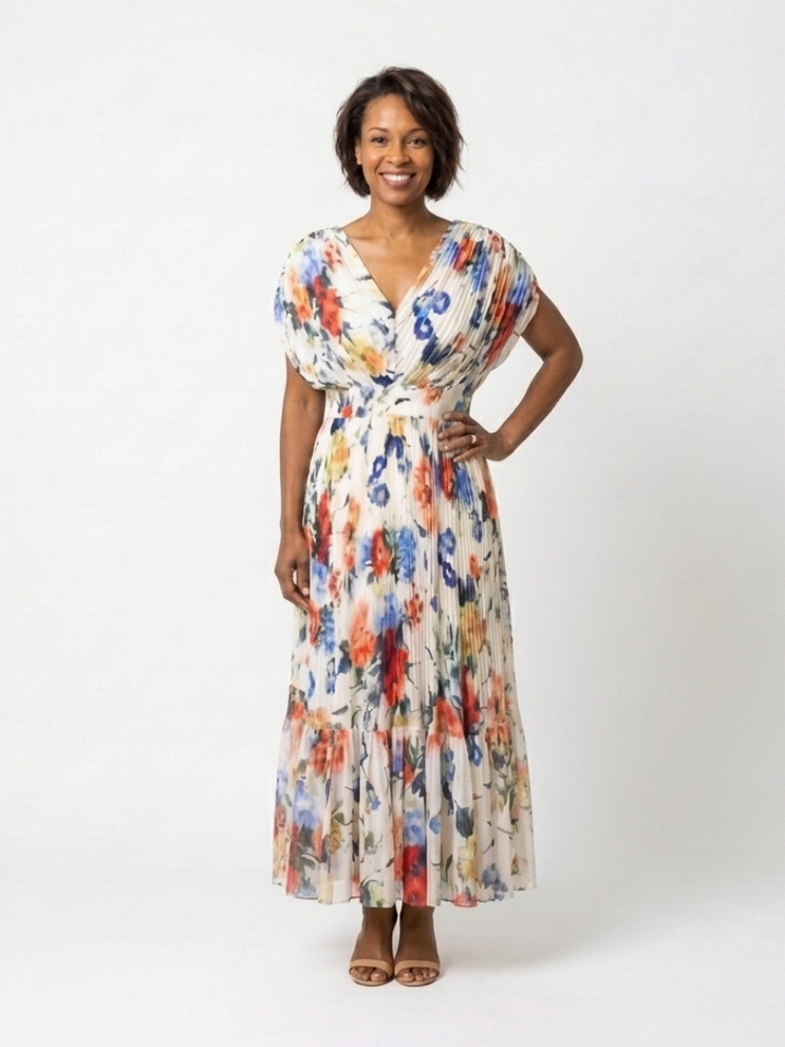 Savannah | Robe midi plissée sans manches