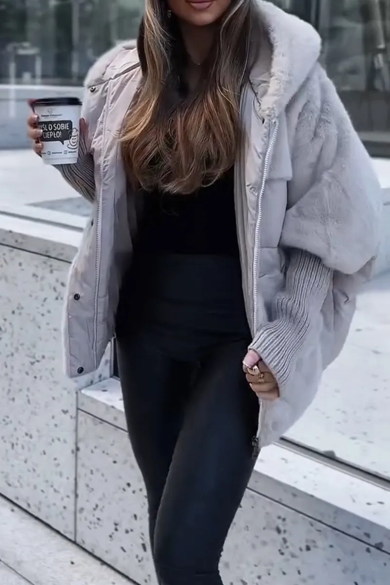 Veste bomber à capuche pour femmes