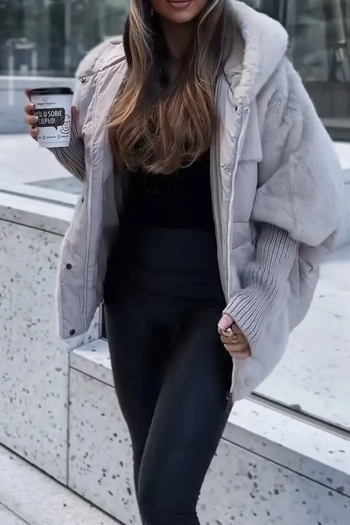 Veste bomber à capuche pour femmes