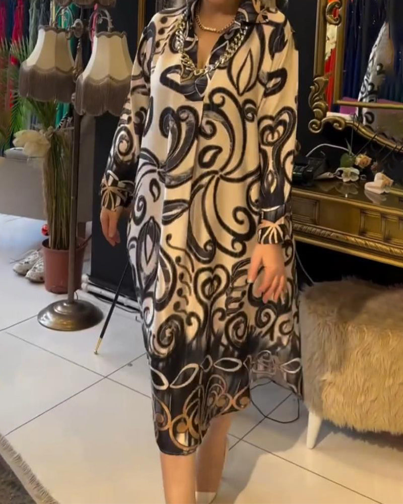 Eliane™ | Robe Chic à Motif