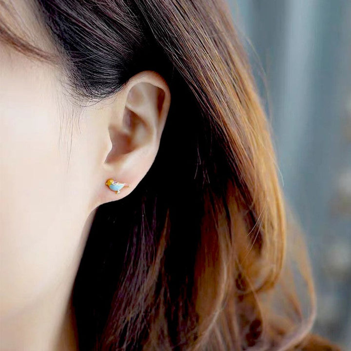 Miniature Bird Earrings (Pair)